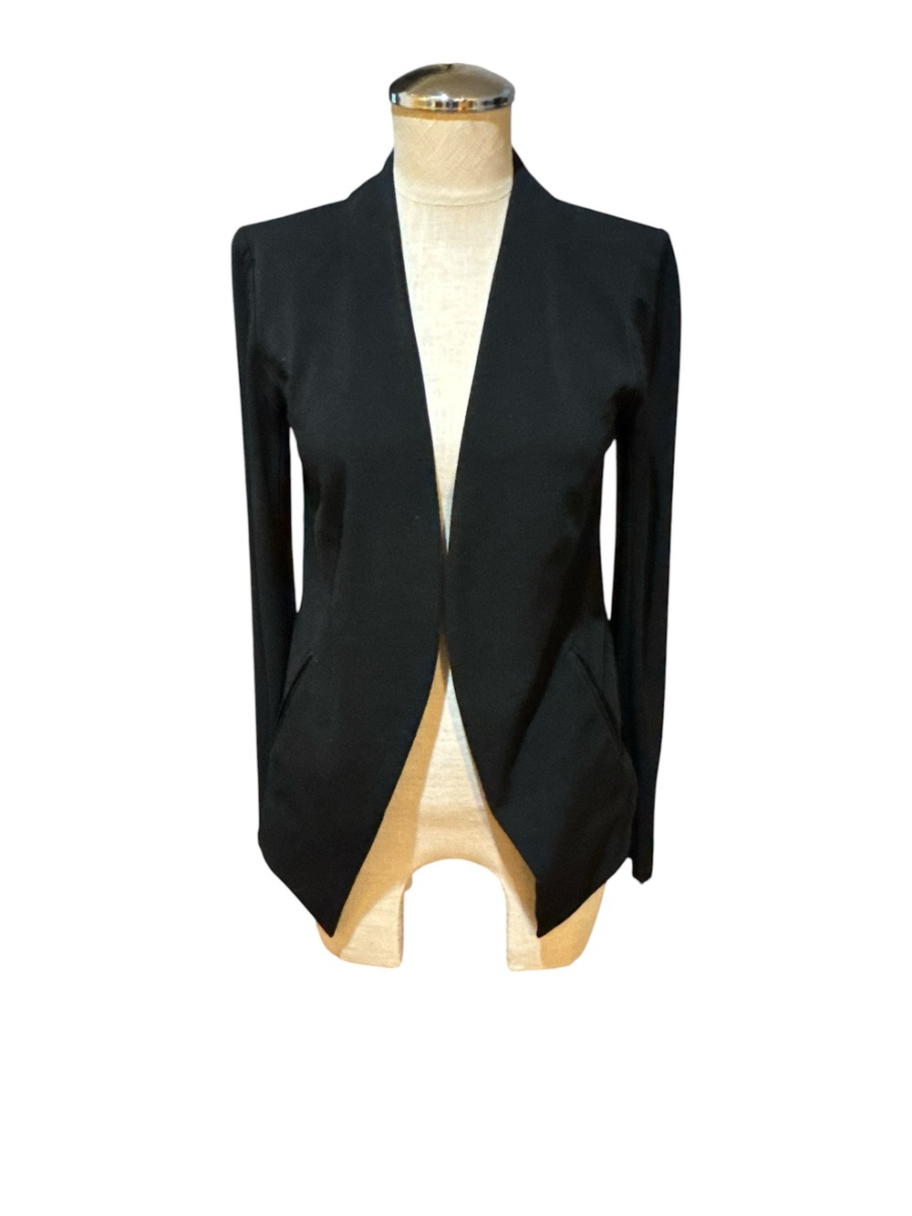 BCBGeneration Black Open-Front Tailored Blazer Jacket